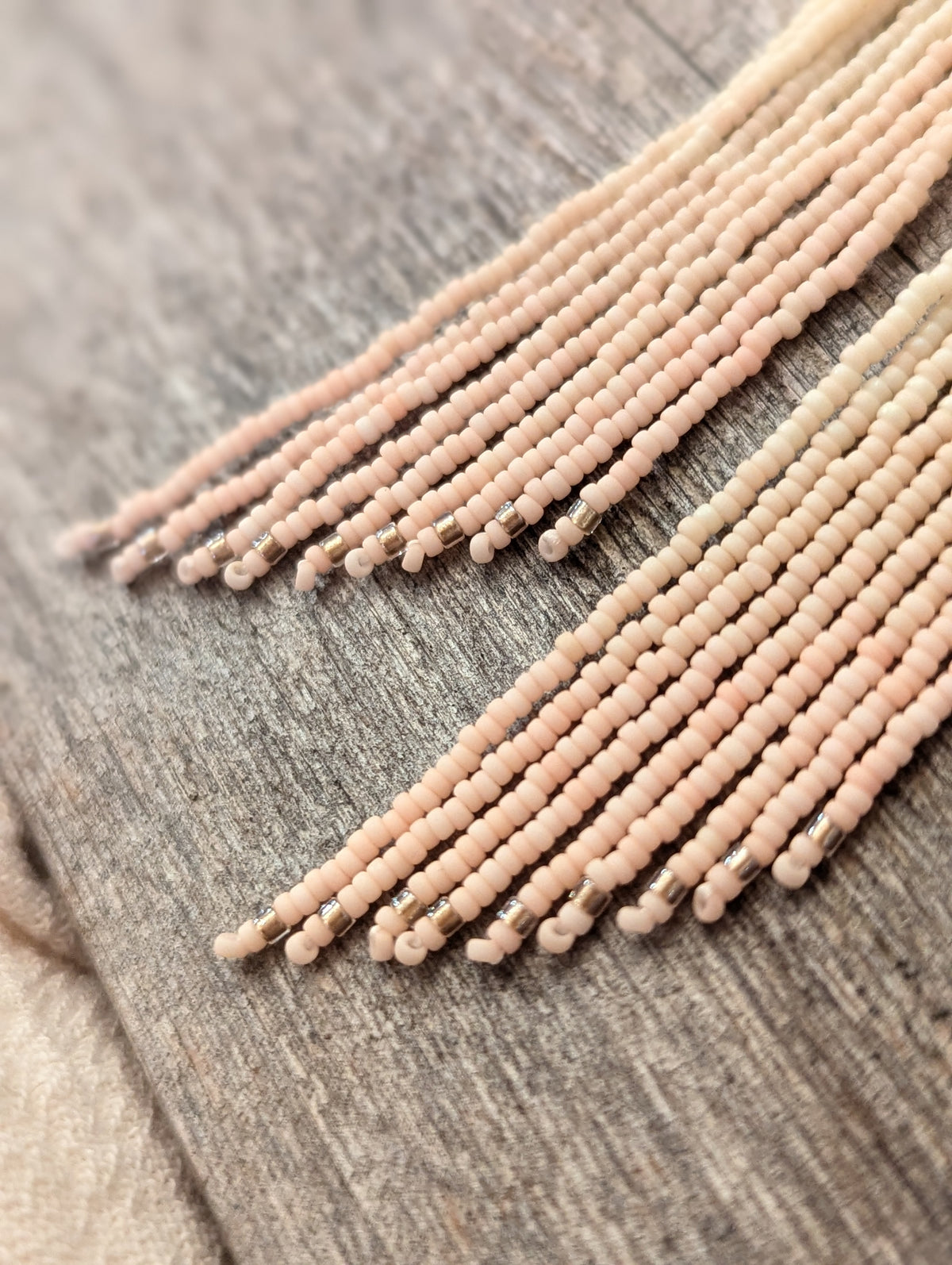✨ Creamy Blush Ombre Cascade Earring